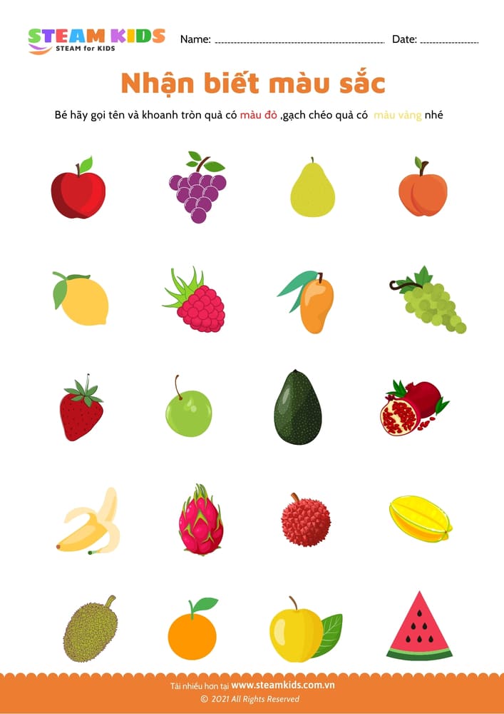 Find and Color letter V