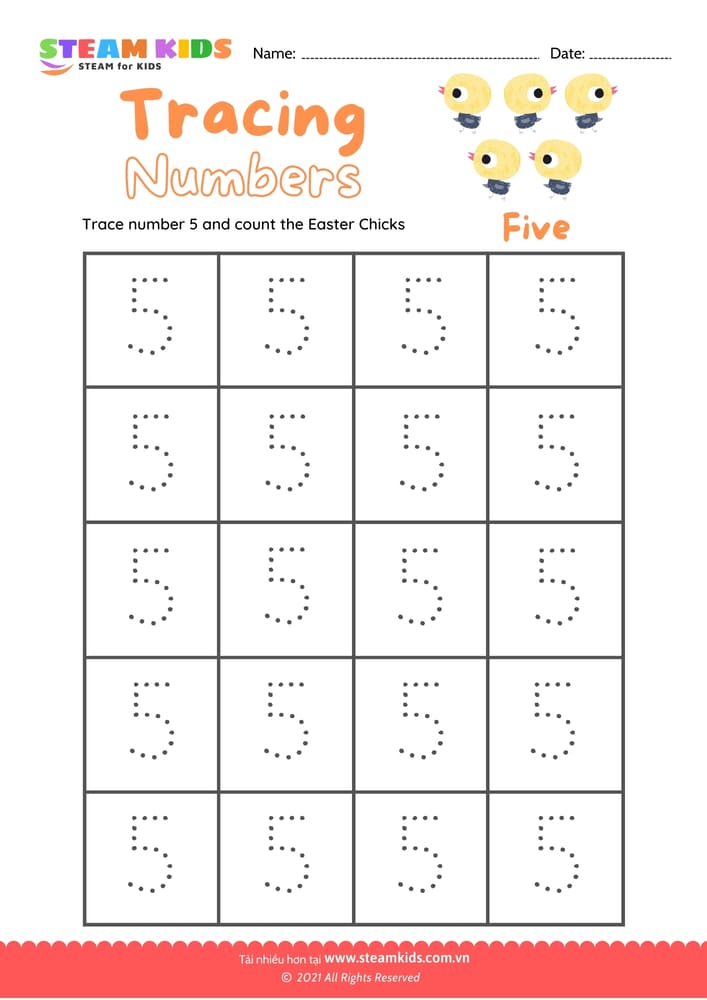 Bài tập tiếng anh - Write number 5