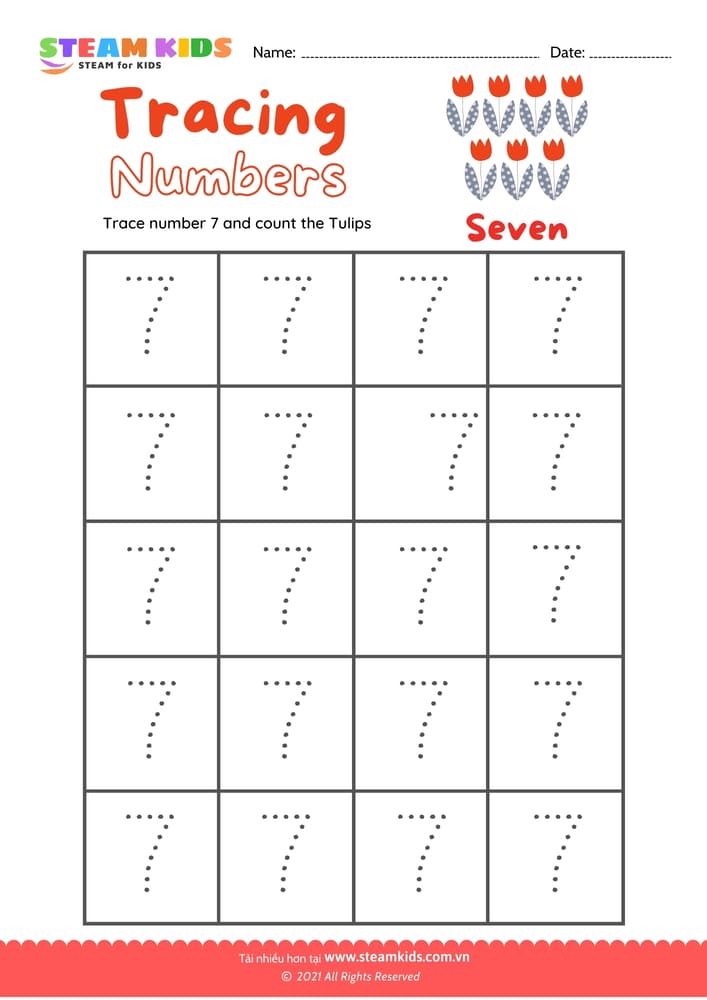 Bài tập tiếng anh - Write number 7