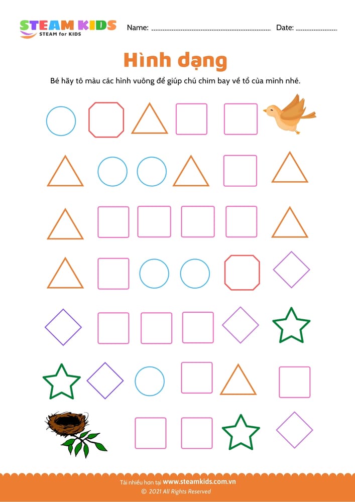 Bài tập toán tư duy - Xác định hình dạng - B2