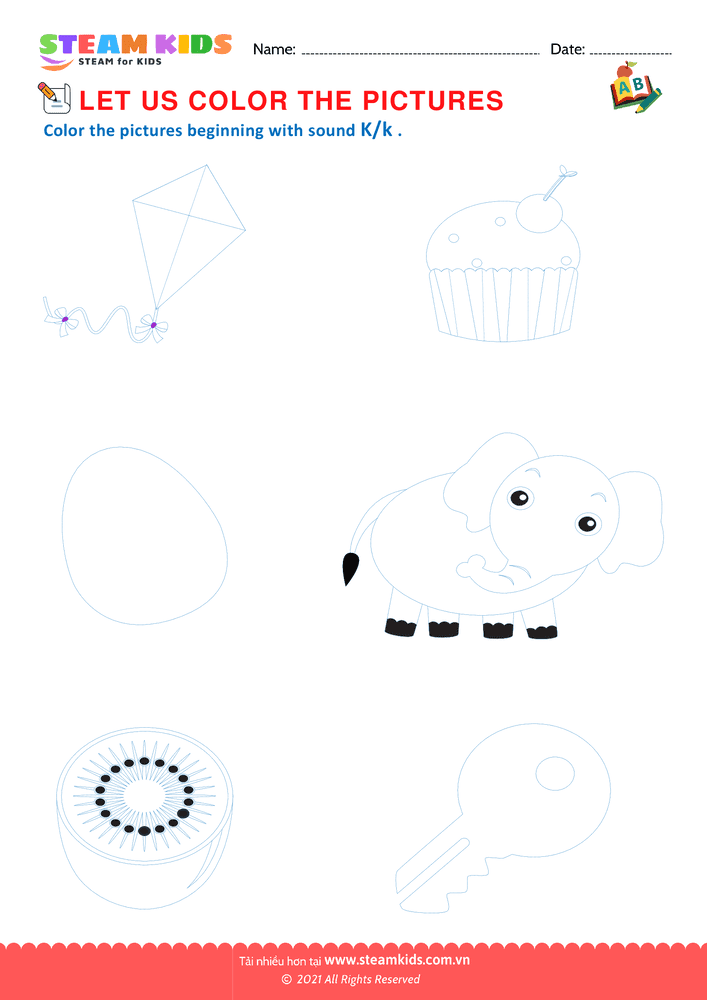 Bài tập tiếng anh - Beginning Sounds K