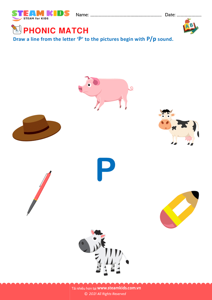 Bài tập tiếng anh - Phonic Match P