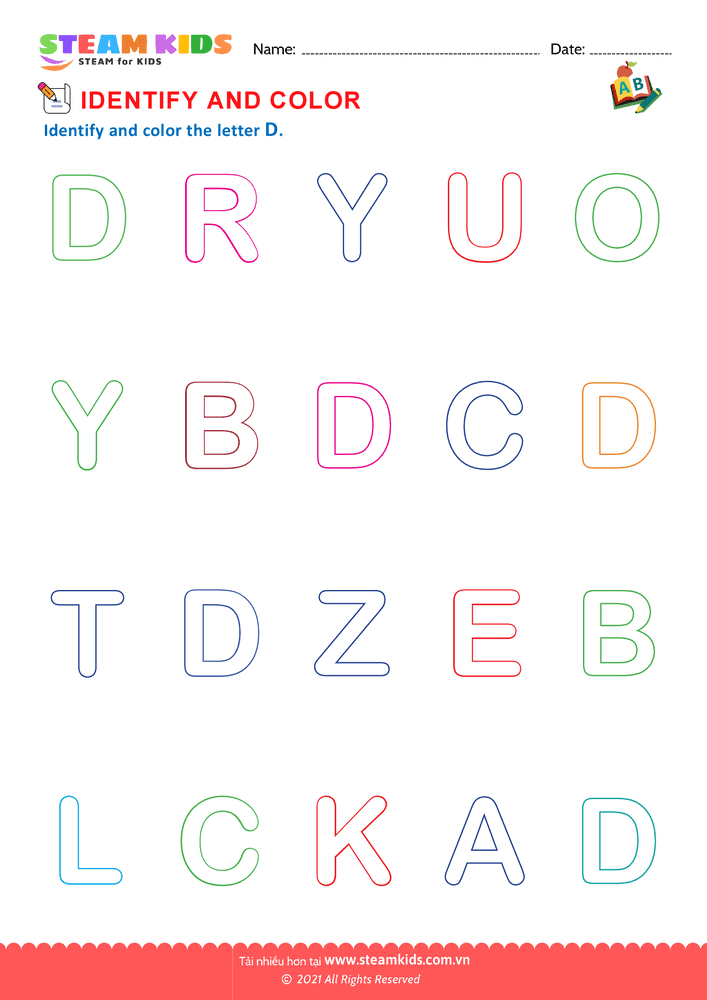 Bài tập tiếng anh - Identify Letters - B8