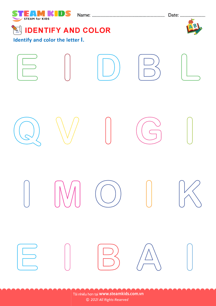 Bài tập tiếng anh - Identify Letters - B18