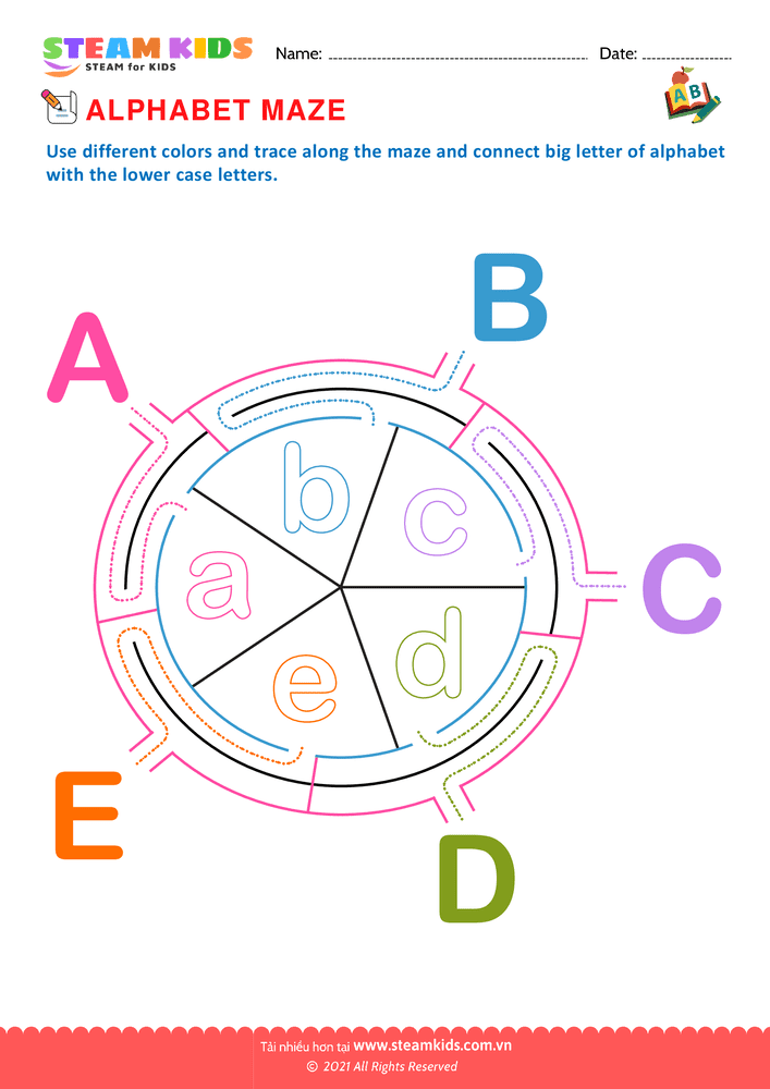 Bài tập tiếng anh - Alphabet Maze - B2