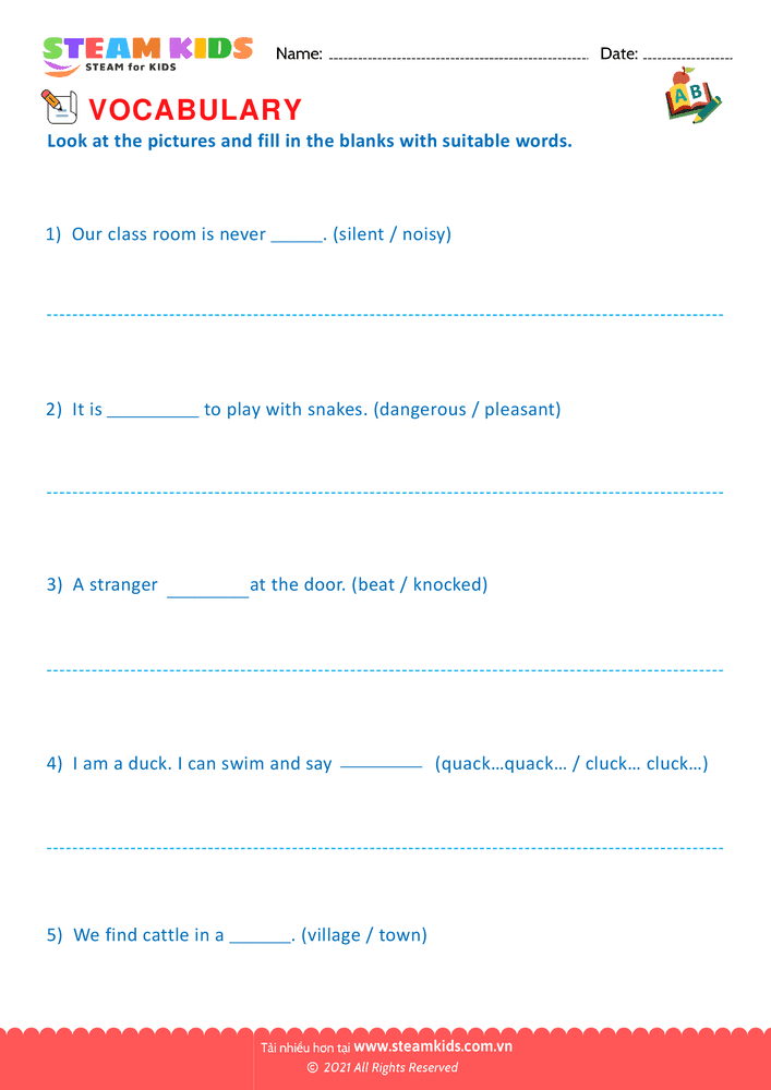 Bài tập tiếng anh - Choose correct word - B11