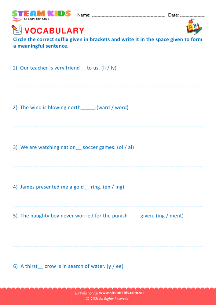 Bài tập tiếng anh - Prefix and Suffix - B2