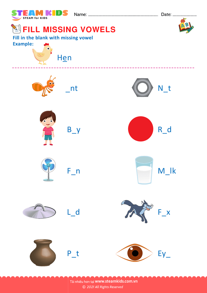 Bài tập tiếng anh - Missing Vowels - B2