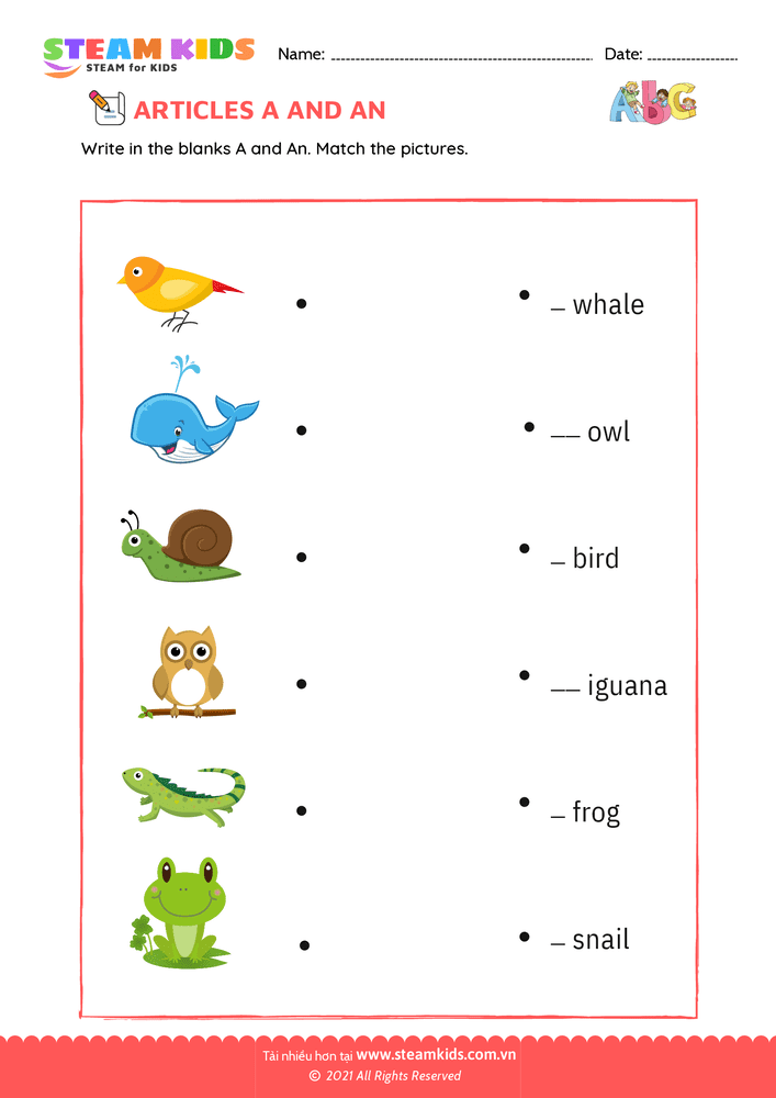 Bài tập tiếng anh - Articles - B2