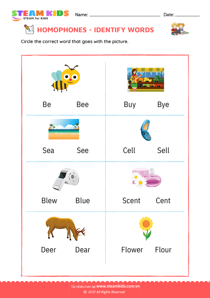 Bài tập tiếng anh - Identify words - B1