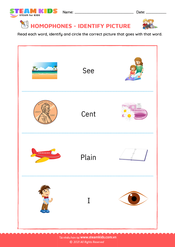 Bài tập tiếng anh - Identify by pictures - B2