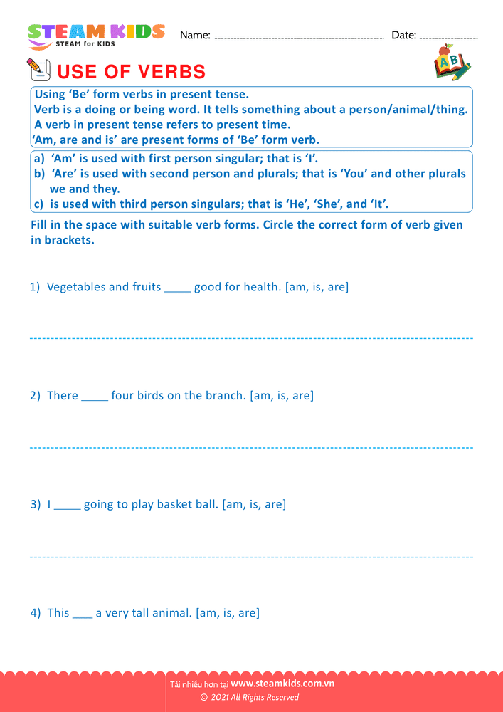 Bài tập tiếng anh - Use of verbs - B4