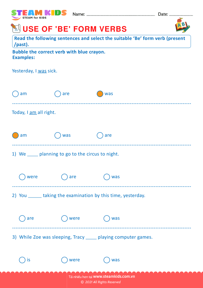 Bài tập tiếng anh - Use of verbs - B10