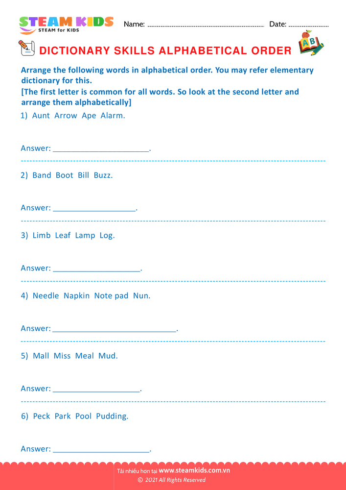 Bài tập tiếng anh - Dictionary Skills - B14
