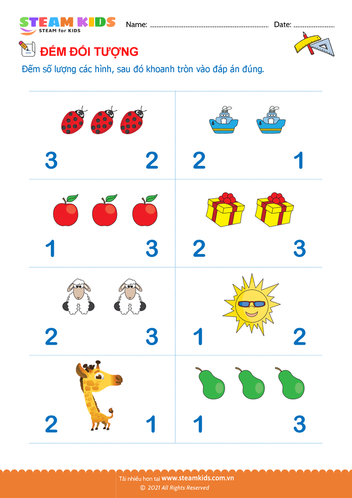 Bài tập Toán tư duy - Đếm số lượng - B1