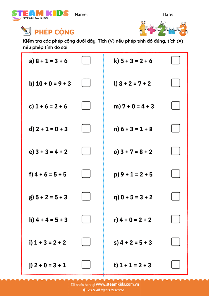 Bài tập Toán tư duy - Chọn đúng - sai - B5
