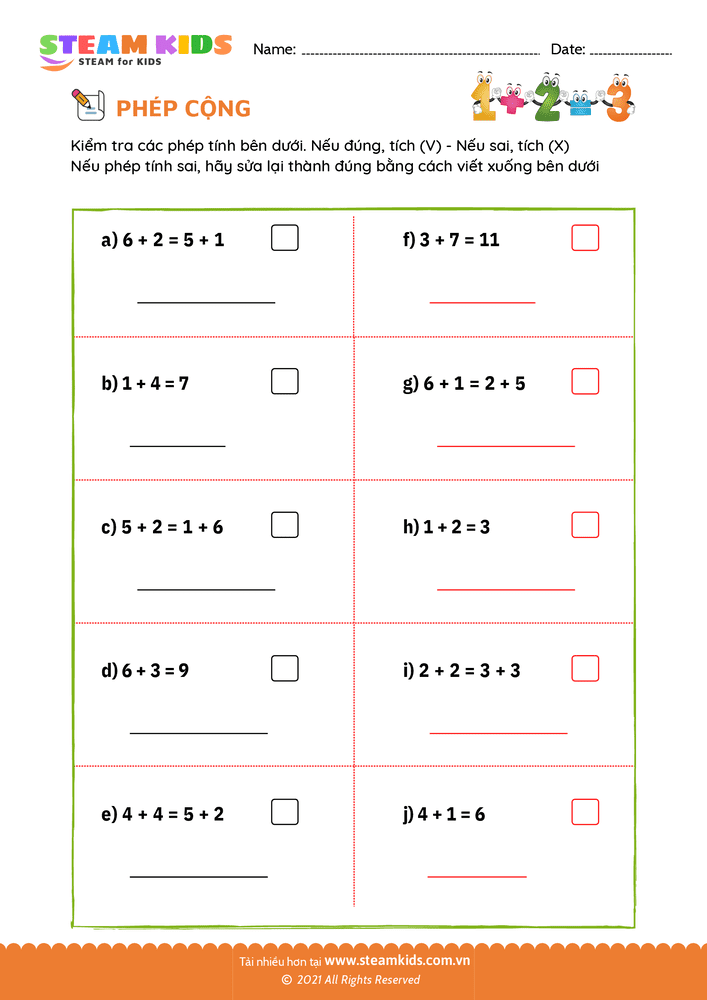 Bài tập Toán tư duy - Chọn đúng - sai - B29
