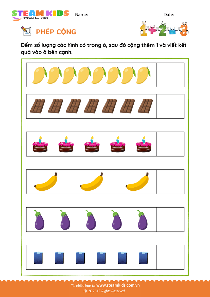 Bài tập Toán tư duy - Cộng thêm một - B25