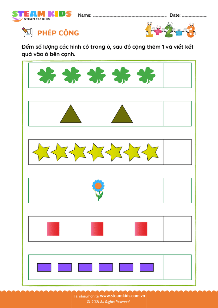 Bài tập Toán tư duy - Cộng thêm một - B29