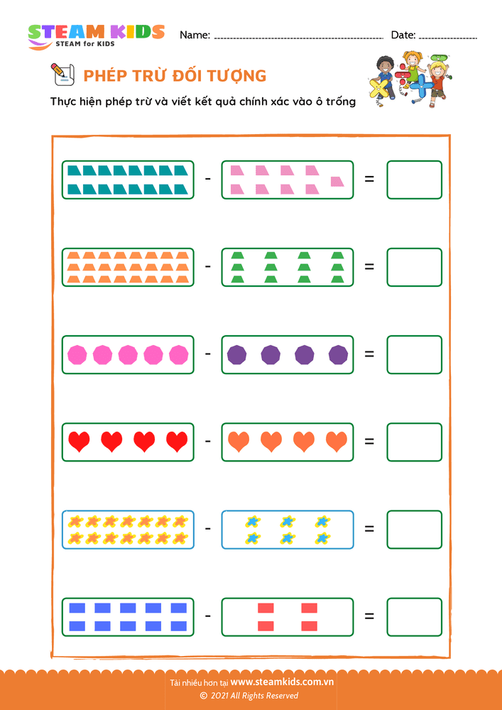 Bài tập Toán tư duy - Phép trừ đối tượng - B10